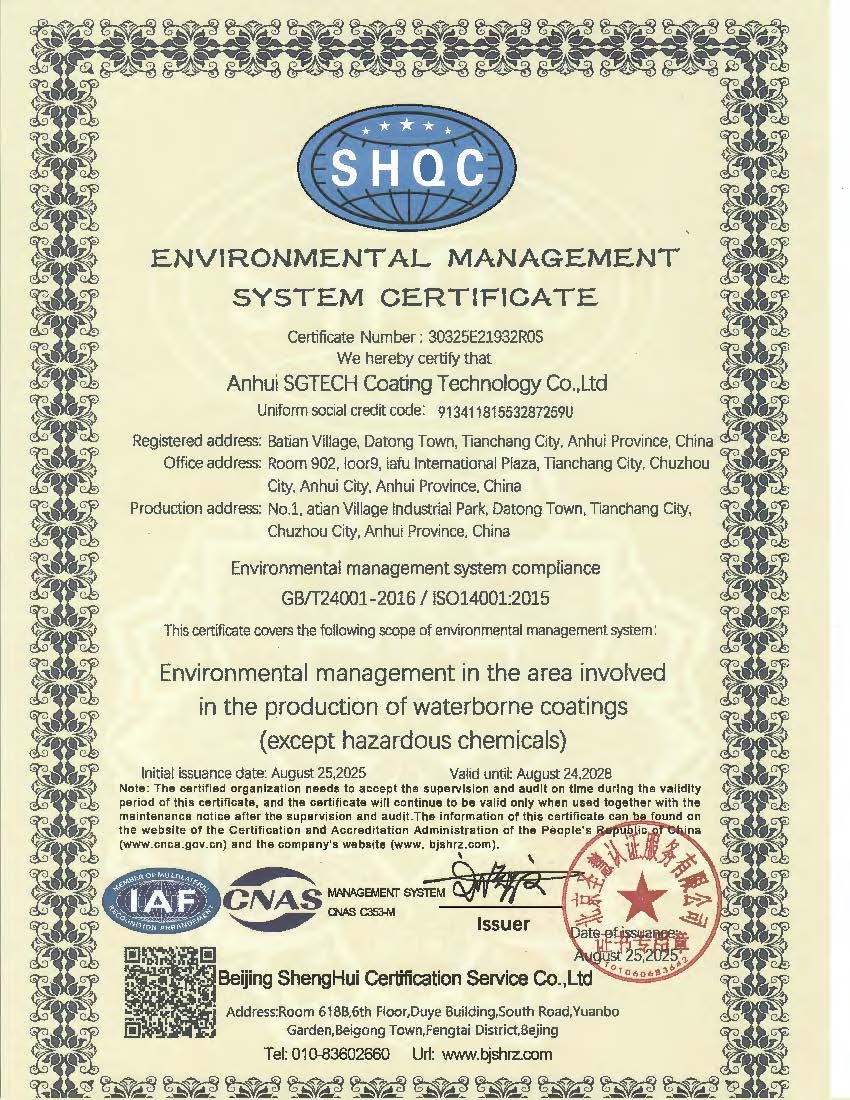 ISO 14001:2015 环境管理体系认证 （英文）