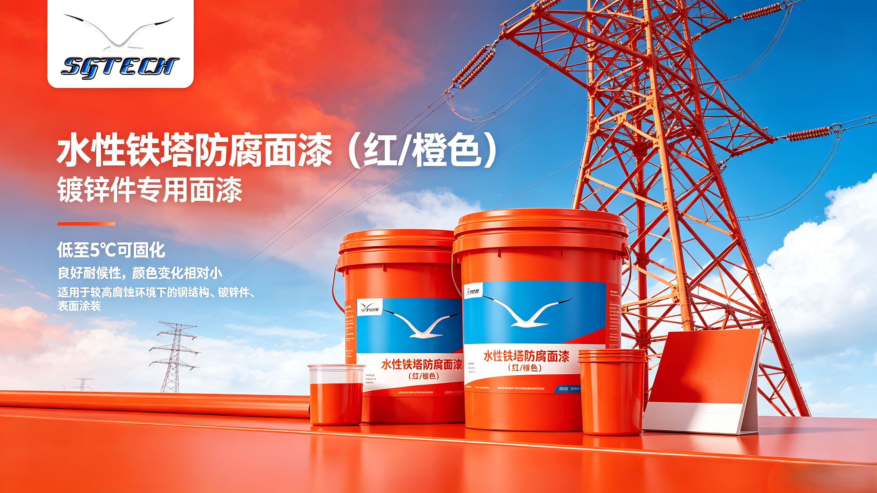 水性铁塔防腐面漆（红/橙色）